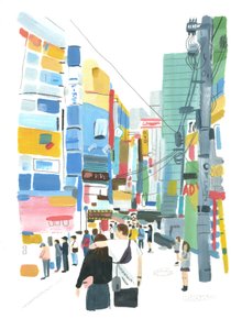 Akihabara, 2015 (olaj, papír)
