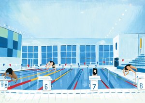 Lewisham Pool, 2015 (olaj, papír)