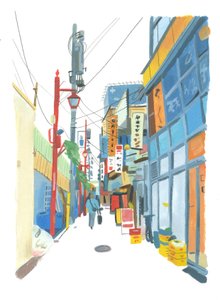 Shinjuku, 2015 (olaj, papír)