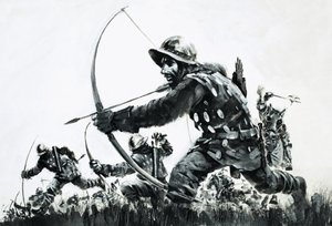 Íjászok a bannockburn-i csatában alkotó: Graham Coton