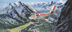 De Havilland Twin Otter (gouache, papír) alkotó: Graham Coton