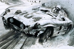 Stirling Moss (gouache, papír)