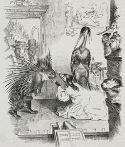 Kutya és sertés, karikatúra Jean-Jacques Grandville (1803-1847), Giovanni Mariani litográfiája, Poliorama Pittoresco, n. 38, április 30. alkotó: Grandville