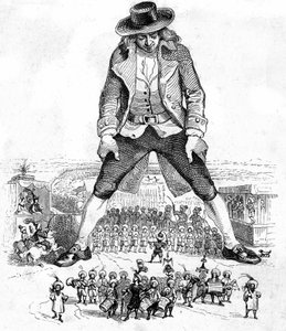 Illusztráció a Jonathan Swift által írt Gulliver utazásaihoz