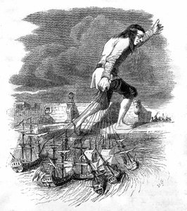 Illusztráció a Jonathan Swift által írt Gulliver utazásaihoz