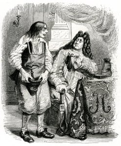 Le savetier et le financier: La Fontaine meséje Grandville által illusztrálva.