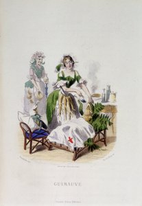 A békát kezelő Marshmallow gyógynövény megszemélyesítése – Grandville „” Animált virágokban” alkotó: Grandville