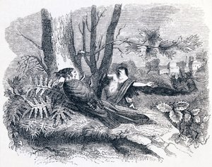 Philomele és Progne – La Fontaine meséi alkotó: Grandville