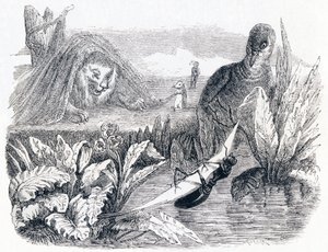 A galamb és a hangya – La Fontaine meséi alkotó: Grandville