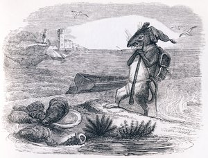 A patkány és az osztriga – La Fontaine meséi alkotó: Grandville