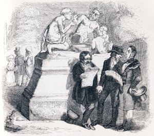 A szatír és a járókelő - La Fontaine meséi alkotó: Grandville