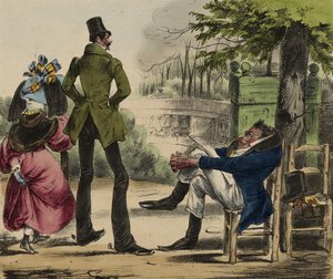 La karikatúra; 13. sz., 1830-35 (kézzel színezett litó) alkotó: Grandville 1803-47 Grandville 1803-47
