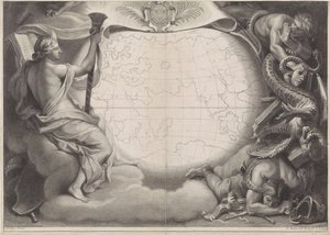 XIV. Lajos francia király allegorikus portréja alkotó: Gérard Edelinck