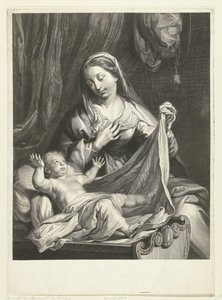 Mária Krisztus gyermekével Jászlában