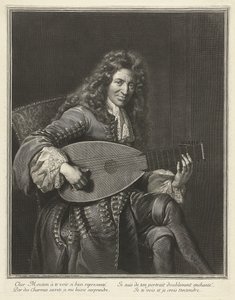Charles Mouton lantművész és zeneszerző portréja c. 1626-1710, kb. 1695