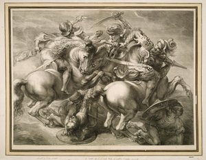 A négy lovas csatája (anghiari csata) alkotó: Gérard Edelinck