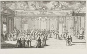 Az audienciaterem a menyasszony fogadásán a drezdai palotában 1719. szeptember 2-án.