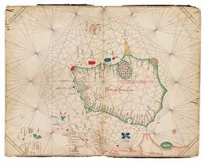 The earliest known separate map of the island of Ireland, Portolan Atlas