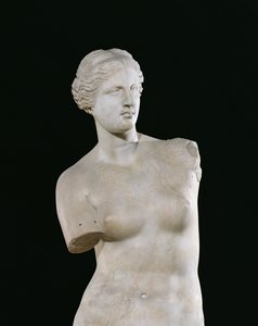 Aphrodité, a „Venus de Milo”, hellenisztikus időszak, ie 130-100 körül (márvány) (részlet 14152-ből)