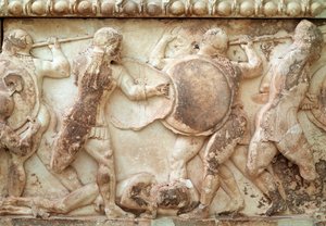 Gigantomachy (csata istenek és óriások között) (dombormű, fríz, ie 525) alkotó: Greek