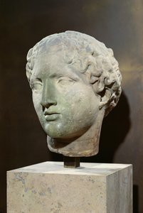 Egy istennő, a „Tete Laborde” feje, az athéni Parthenonból, ie 447-432 körül (márvány) alkotó: Greek