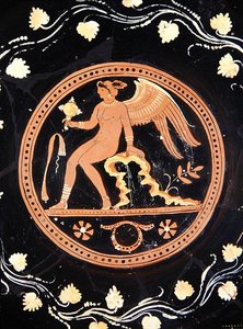 Vidám gondolat kupa, Kr.e. 330-310 körül (kerámia) alkotó: Greek