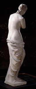 Aphrodité hátulnézete, a "Venus de Milo", hellenisztikus időszak, ie 130-100 körül (márvány)