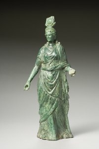 Isis Fortuna szobra, hellenisztikus, Kr. e. 1. század - Kr. u. 1. század (bronz) (a hátulnézethez lásd 270388)