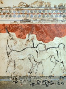 Antilopok, Akrotiri freskó, Thera (ma Santorini), Görögország, Minószi civilizáció