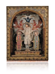 Krisztus hegyikristály talapzatán, mellette II. Romanos császár (938-963) és Eudoxia császárné (945-949) alkotó: Greek School