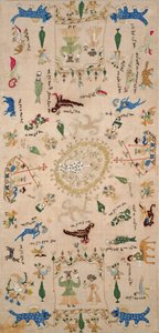Sampler, Ioannina, Ipeiros, 18.-19. század (selyemszálakkal hímzett lenvászon) alkotó: Greek School