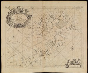 A Scilly-szigetek térképe, 1693 körül (nyomtatás)