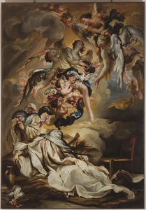 Saint Scholastica halála, 1700 körül (olaj, vászon)