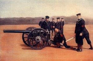 „Sighting A Naval Field Gun”, 1900. alkotó: Gregory and Co