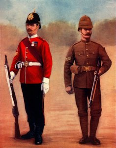 „West Yorkshire Regiment Colour-Seriment and Yorkshire Regiment Sergeant”, 1900. alkotó: Gregory and Co