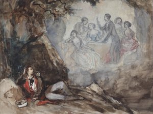 Illusztráció M. Lermontov Az álom című verséhez, a 19. század közepe