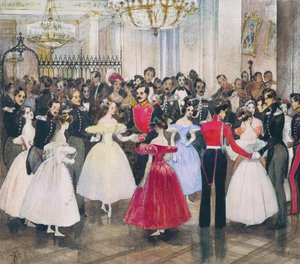 A bál Maria Baryatinskaya hercegnő házában, 1830-as évek