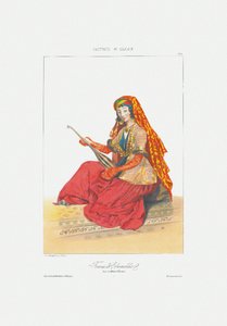 Shamakhy nő - A Kaukázus jelenetei, tájai, szokásai és viselete, 1840 alkotó: Grigori Grigorevich Gagarin