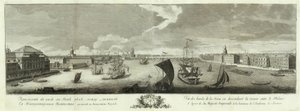 Kilátás a Néva folyásirányban a Téli Palota és a Tudományos Akadémia között Könyv Szentpétervár 50. évfordulójára, 1753 alkotó: Grigory Anikeevich Kachalov