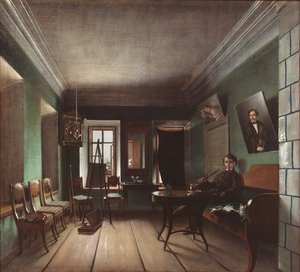 Belső a Bykovs-házban, 1850-es évek alkotó: Grigory Vasilievich Yurov