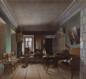 Bykovs-ház belseje, 1850-es évek alkotó: Grigory Vasilievich Yurov