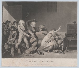 A tolvajok második jelenete, kb. 1805. alkotó: Gror