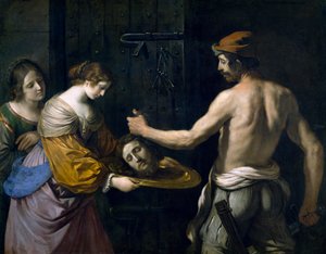 Salome Keresztelő Szent János fejét fogadja