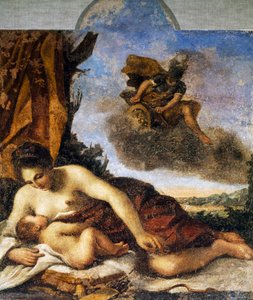 A szerelmet tápláló Vénusz, Giovanni Francesco Barbieri, il Guercino (1591-1666) festménye. alkotó: Guercino