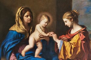 Szent Katalin misztikus házassága, 2384636 részlet alkotó: Guercino