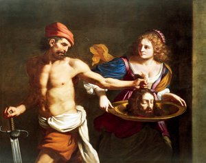 Salome megkapja Giovanni Francesco Barbieri, Guercino (1591-1666) Keresztelő János fejét, olaj, vászon
