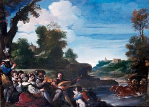 Nyári Örömök Táj koncerttel. Giovanni Francesco Barbieri festménye Guerchin dit Il Guercino (1591-1666) 17. század V. 0,35x0,47 m Firenze, Uffizi galéria alkotó: Guercino