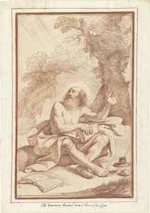 Szent Jeromos a sivatagban alkotó: Guercino (attributed to)