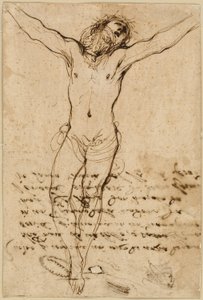 Krisztus a kereszten: A keresztre feszítésre való felkészülés a szentekkel. alkotó: Guercino