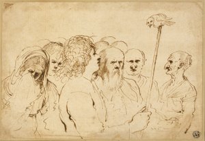 Alakcsoport, bagoly a rúdon alkotó: Guercino
